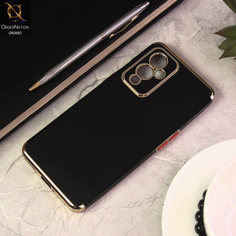 OnePlus 9 Cover - Black - Electroplated Shiny Borders Soft Silicon Camera Protection Case