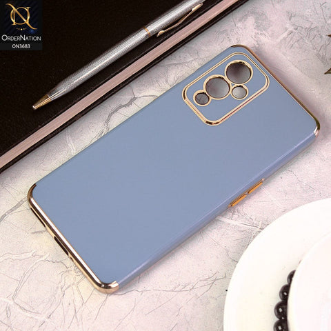 OnePlus 9 Cover - Gray - Electroplated Shiny Borders Soft Silicon Camera Protection Case