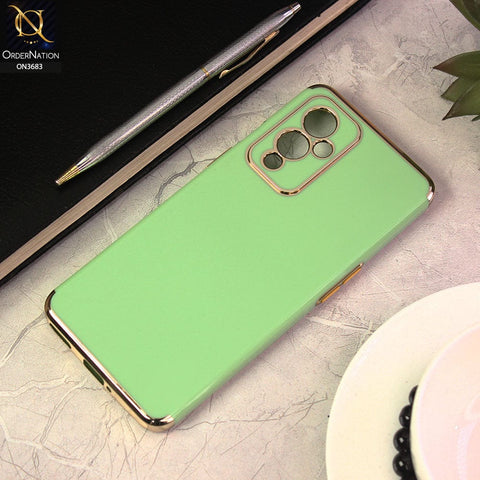 OnePlus 9 Cover - Light Green - Electroplated Shiny Borders Soft Silicon Camera Protection Case
