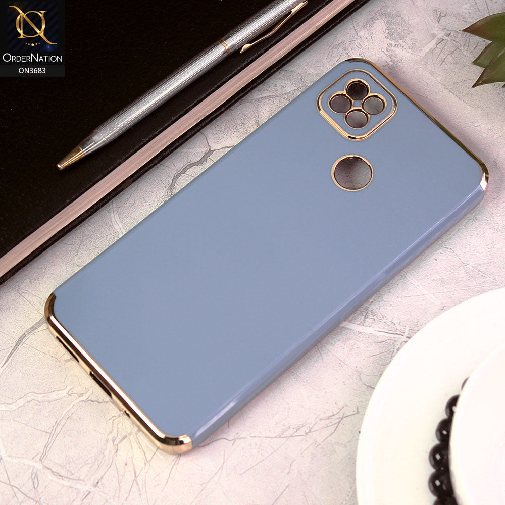 Xiaomi Redmi 10A Cover - Gray - Electroplated Shiny Borders Soft Silicon Camera Protection Case