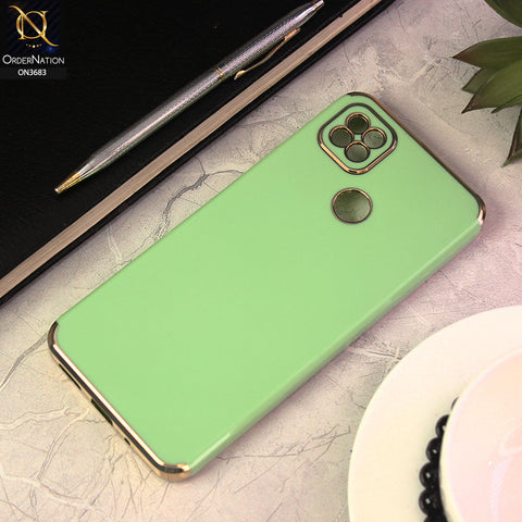 Xiaomi Redmi 9C Cover - Light Green - Electroplated Shiny Borders Soft Silicon Camera Protection Case