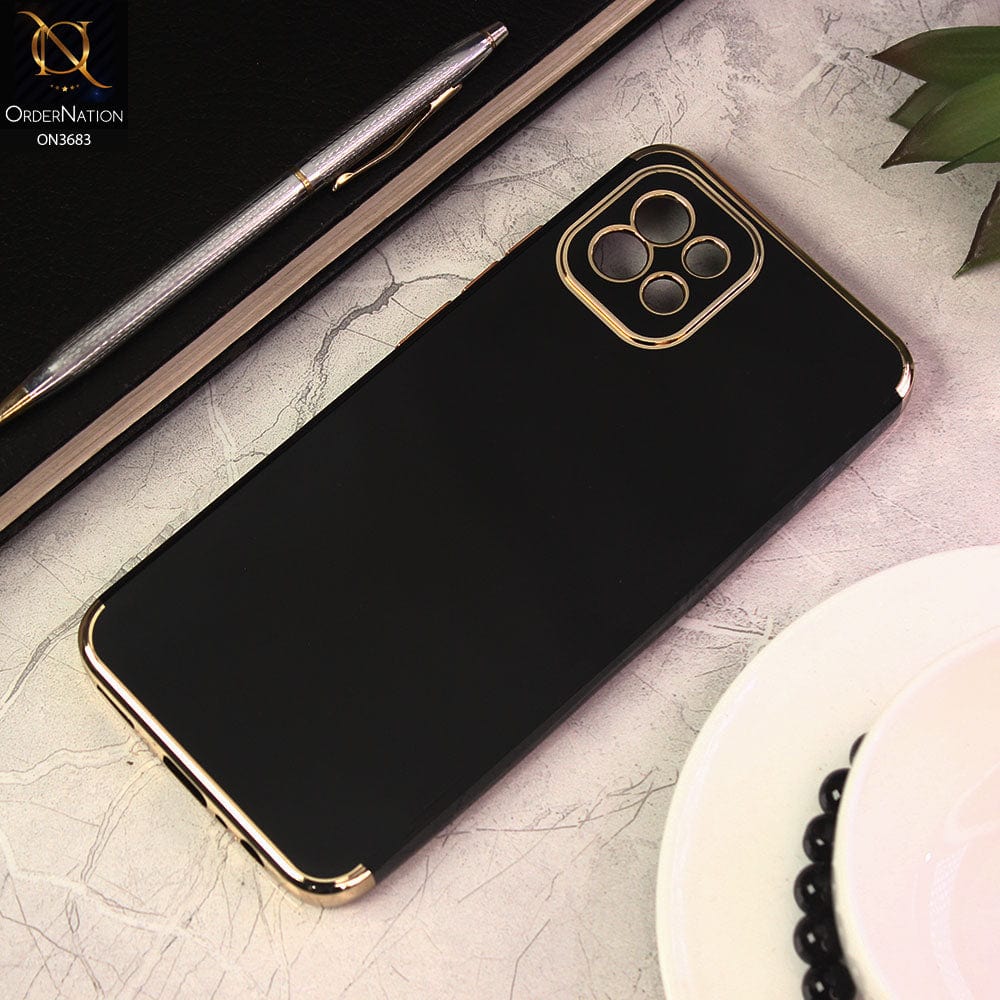 Samsung Galaxy A33 5G Cover - Black - Electroplated Shiny Borders Soft Silicon Camera Protection Case