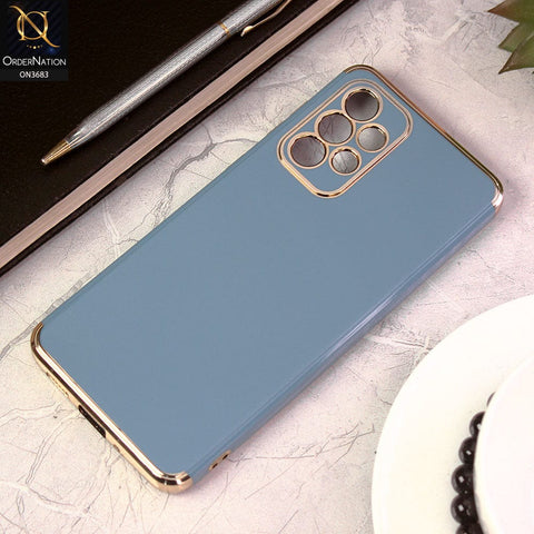 Samsung Galaxy A33 5G Cover - Gray - Electroplated Shiny Borders Soft Silicon Camera Protection Case