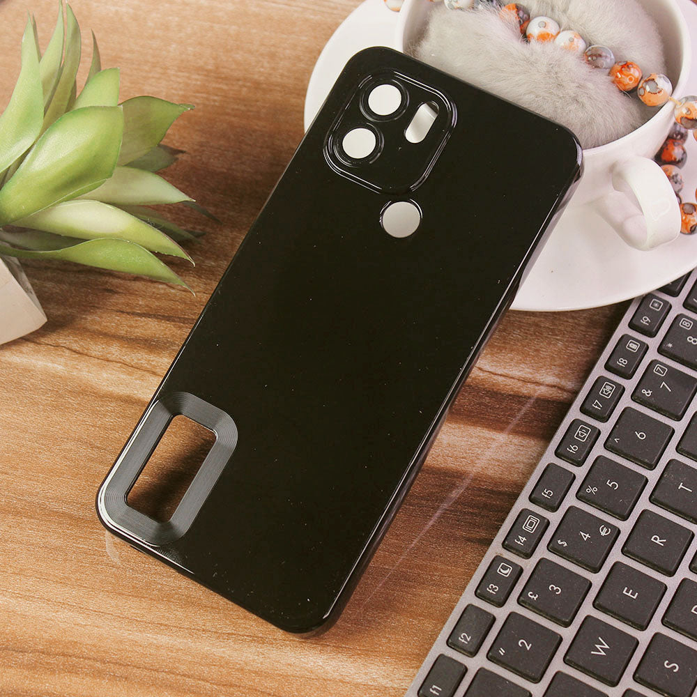 Xiaomi Redmi A1 Plus Cover - Black - Soft Silicone Camera Lense Protector Logo Hole Case