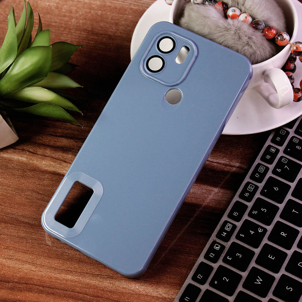 Xiaomi Redmi A1 Plus Cover - Gray - Soft Silicone Camera Lense Protector Logo Hole Case