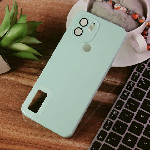 Xiaomi Redmi A1 Plus Cover - Light Green - Soft Silicone Camera Lense Protector Logo Hole Case