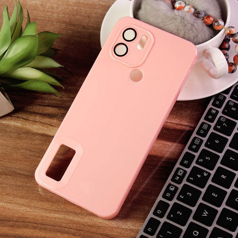 Xiaomi Redmi A1 Plus Cover - Pink - Soft Silicone Camera Lense Protector Logo Hole Case