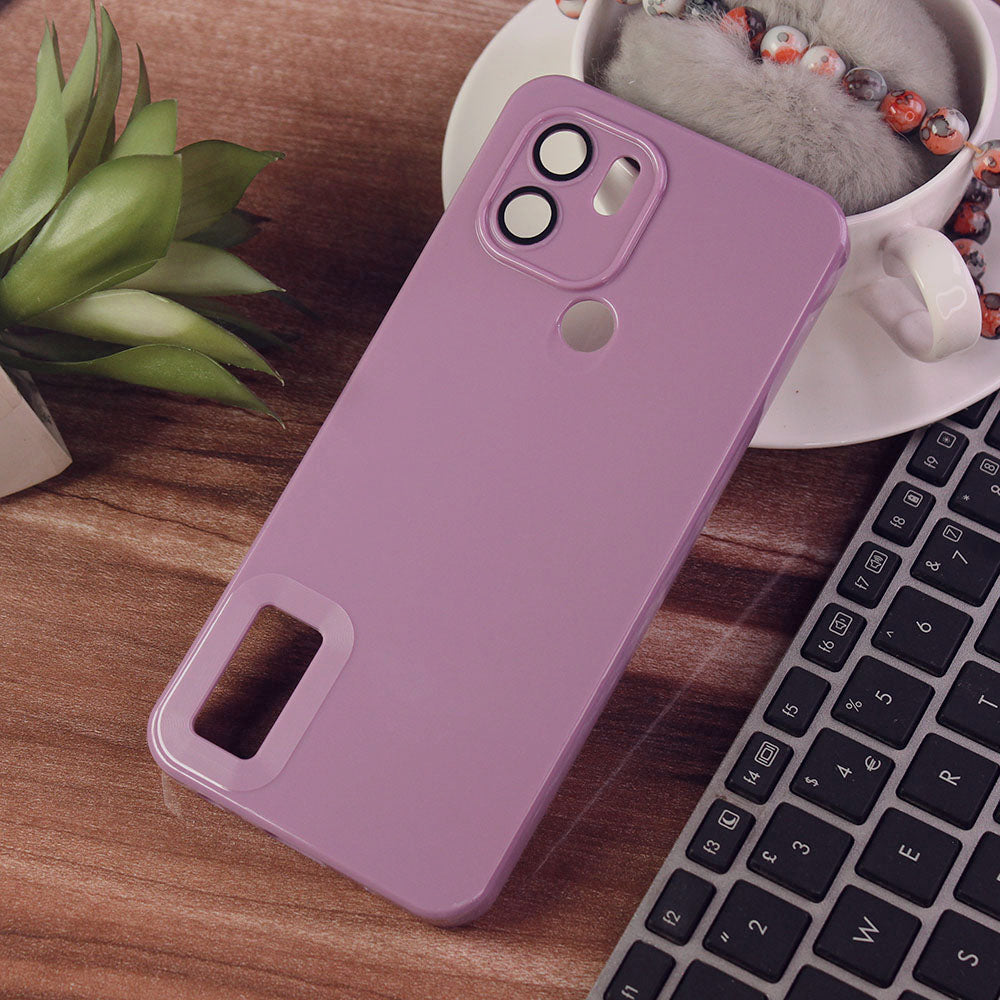 Xiaomi Redmi A1 Plus Cover - Purple - Soft Silicone Camera Lense Protector Logo Hole Case