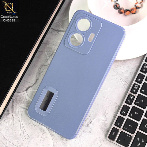 Vivo Y55 4G Cover - Gray - Soft Silicone Camera Lense Protector Logo Hole Case