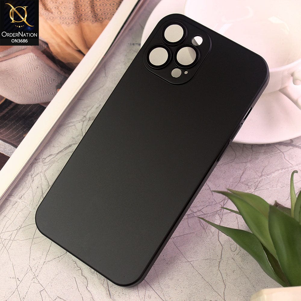 iPhone 12 Pro Max Cover - Black - Hard Pc Shell Case With Camera Lense Protection