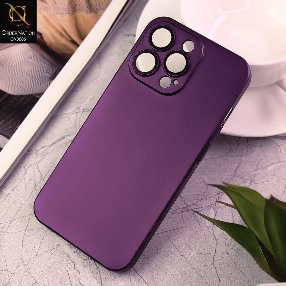 iPhone 12 Pro Max Cover - Purple - Hard Pc Shell Case With Camera Lense Protection