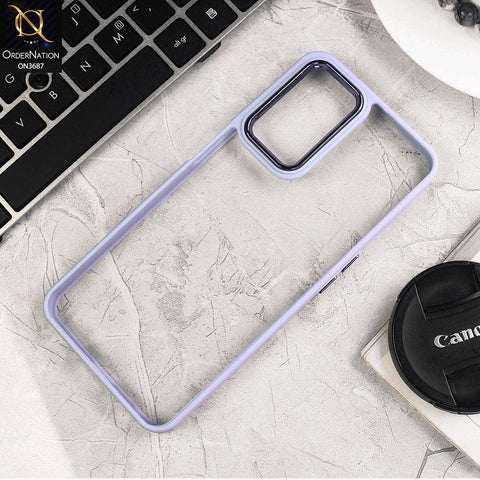 Oppo A55 5G Cover - Gray - New Electroplating Camera Ring Colored Soft Silicon Borders Protective Clear Back Case