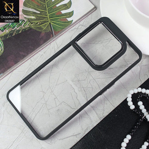 OnePlus 10 Pro Cover - Black - New Electroplating Camera Ring Colored Soft Silicon Borders Protective Clear Back Case