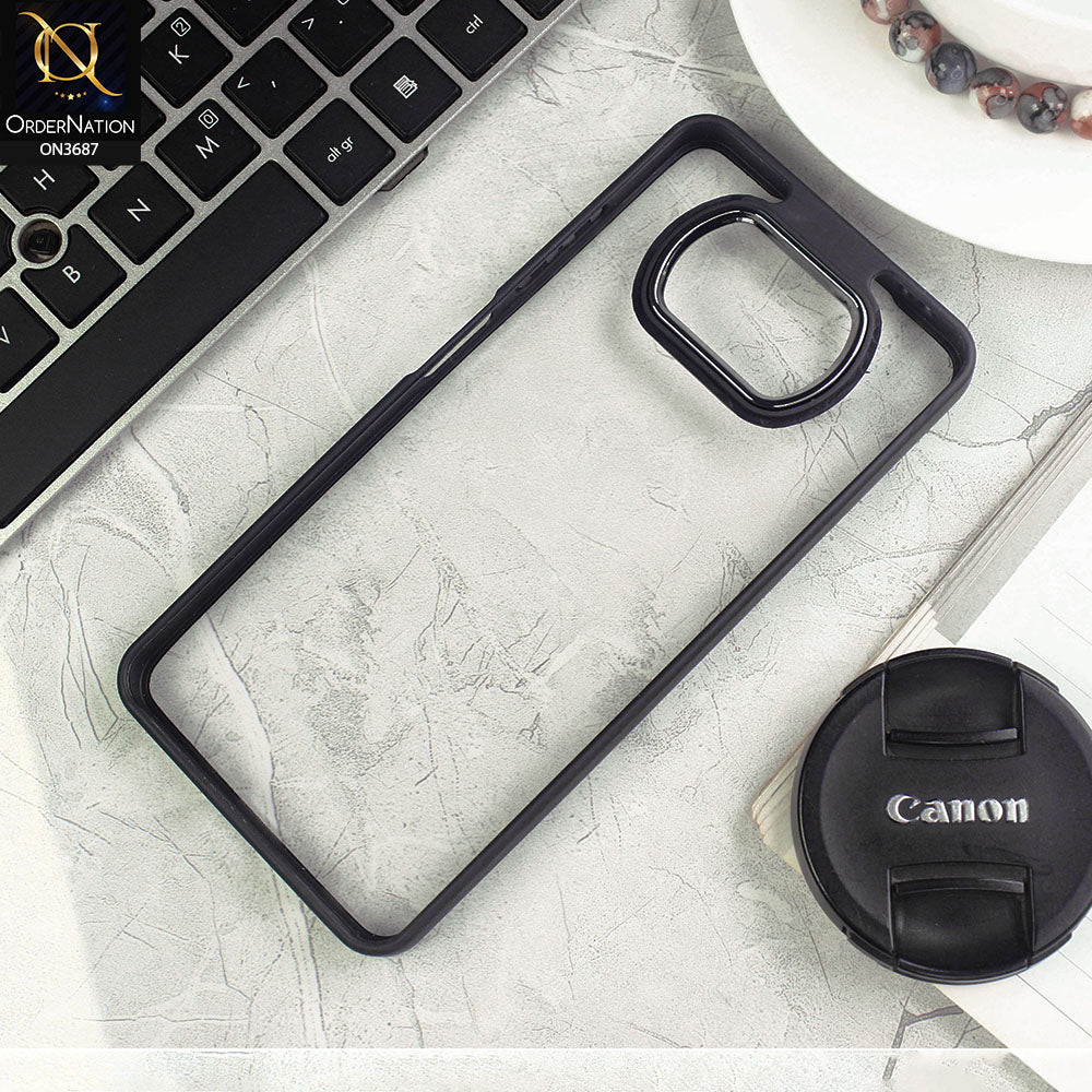 Xiaomi Poco X3 Pro Cover - Black - New Electroplating Camera Ring Colored Soft Silicon Borders Protective Clear Back Case