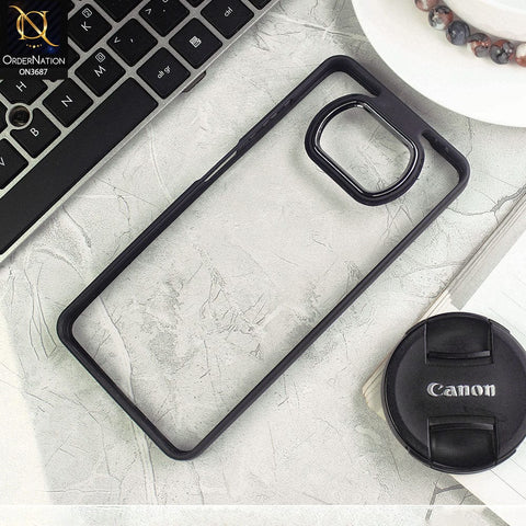Xiaomi Poco X3 Cover - Black - New Electroplating Camera Ring Colored Soft Silicon Borders Protective Clear Back Case
