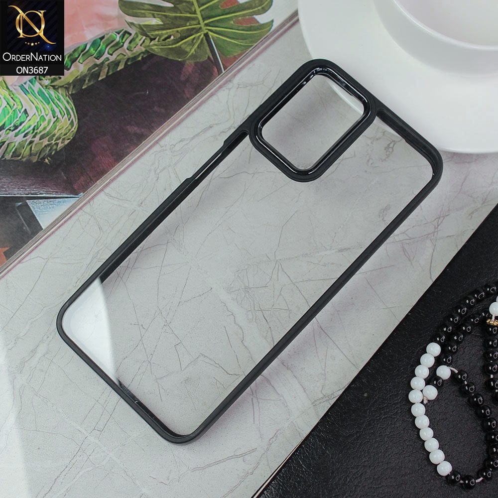 Xiaomi Redmi Note 10S Cover - Black - New Electroplating Camera Ring Colored Soft Silicon Borders Protective Clear Back Case