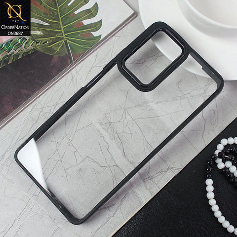 Xiaomi Redmi Note 10 Pro Max Cover - Black - New Electroplating Camera Ring Colored Soft Silicon Borders Protective Clear Back Case