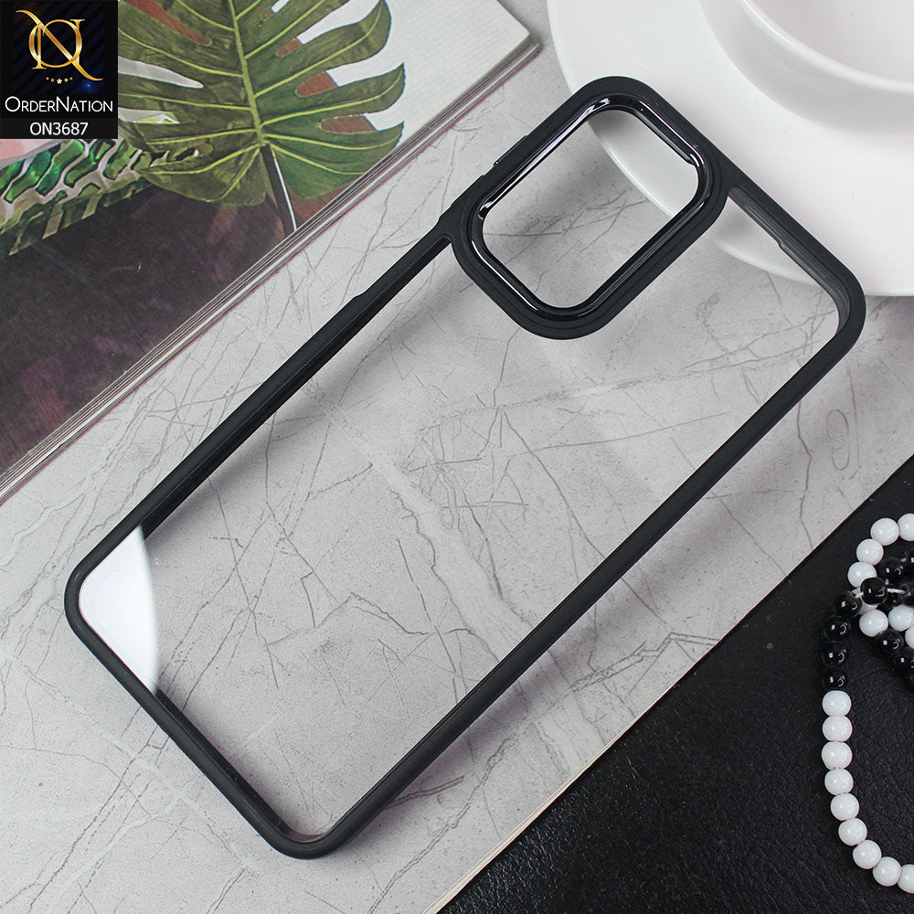 Xiaomi Redmi Note 11 Pro Cover - Black - New Electroplating Camera Ring Colored Soft Silicon Borders Protective Clear Back Case