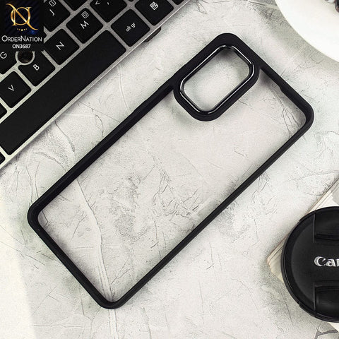 Samsung Galaxy A32 Cover - Black - New Electroplating Camera Ring Colored Soft Silicon Borders Protective Clear Back Case