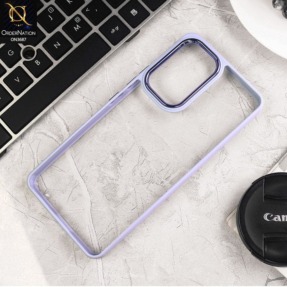 Samsung Galaxy A33 5G Cover - Gray - New Electroplating Camera Ring Colored Soft Silicon Borders Protective Clear Back Case