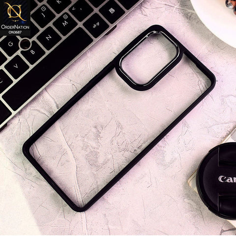 Samsung Galaxy A53 5G Cover - Black - New Electroplating Camera Ring Colored Soft Silicon Borders Protective Clear Back Case