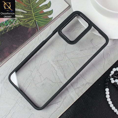 Samsung Galaxy A73 5G Cover - Black - New Electroplating Camera Ring Colored Soft Silicon Borders Protective Clear Back Case