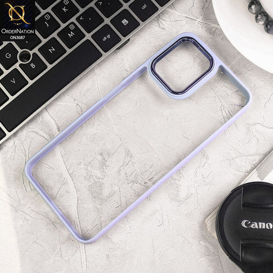 Vivo Y01 Cover - Gray - New Electroplating Camera Ring Colored Soft Silicon Borders Protective Clear Back Case