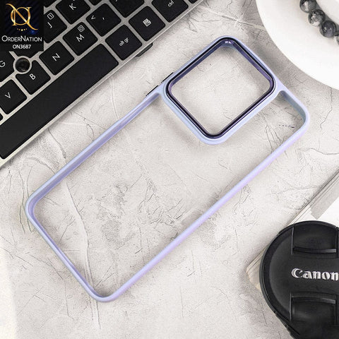 Vivo Y22 Cover - Gray - New Electroplating Camera Ring Colored Soft Silicon Borders Protective Clear Back Case