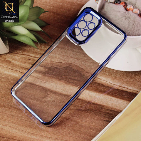 Samsung Galaxy A53 5G Cover - Blue - Side Colour Borders camera Protection Soft TPU Transparent Case