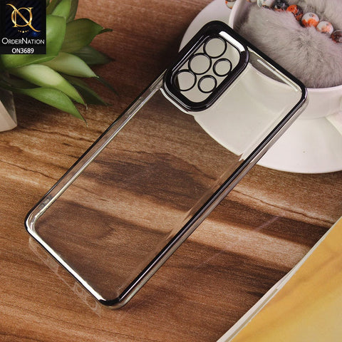 Samsung Galaxy A73 5G Cover - Black - Side Colour Borders camera Protection Soft TPU Transparent Case