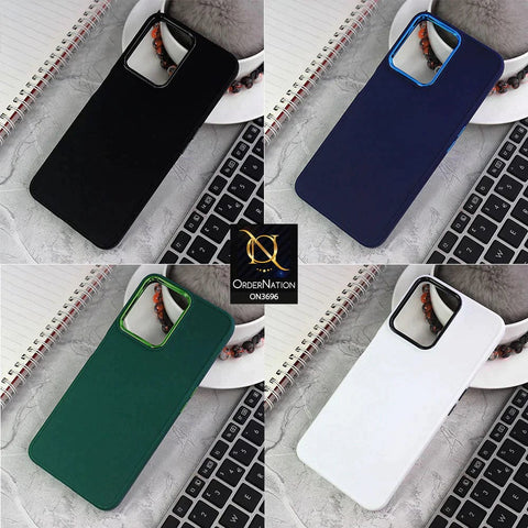 Samsung Galaxy A52s 5G Cover - White - New Electroplating Camera Ring Colored Soft Silicon Borders Protective Back Case
