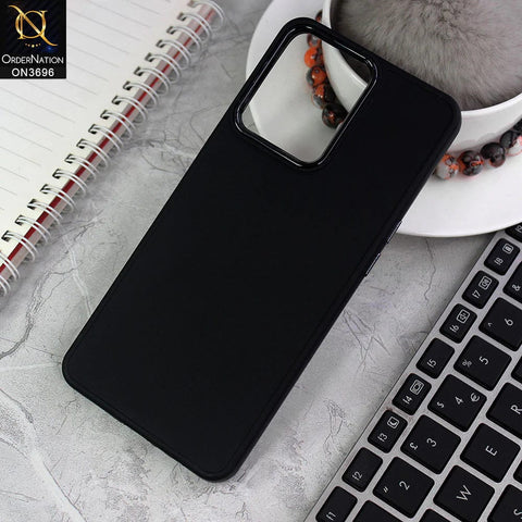 Oppo Reno 7 4G Cover - Black - New Electroplating Camera Ring Colored Soft Silicon Borders Protective Back Case