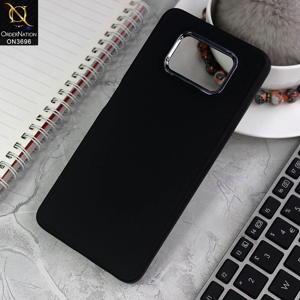 Xiaomi Poco X3 Pro Cover - Black - New Electroplating Camera Ring Colored Soft Silicon Borders Protective Back Case