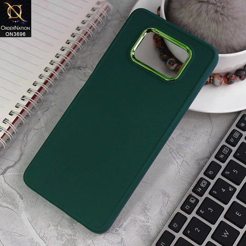 Xiaomi Poco X3 Cover - Green - New Electroplating Camera Ring Colored Soft Silicon Borders Protective Back Case