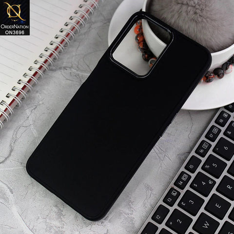 Realme 9 Pro Cover - Black - New Electroplating Camera Ring Colored Soft Silicon Borders Protective Back Case