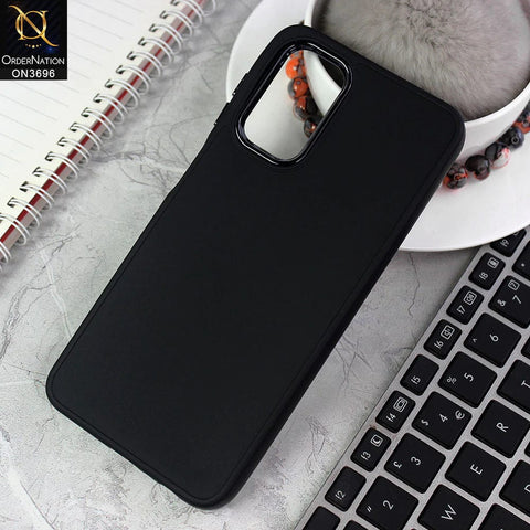 Samsung Galaxy A13 Cover - Black - New Electroplating Camera Ring Colored Soft Silicon Borders Protective Back Case