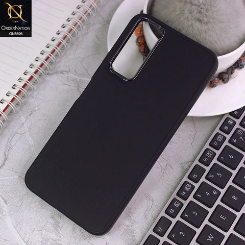 Vivo Y20i Cover - Black - New Electroplating Camera Ring Colored Soft Silicon Borders Protective Back Case