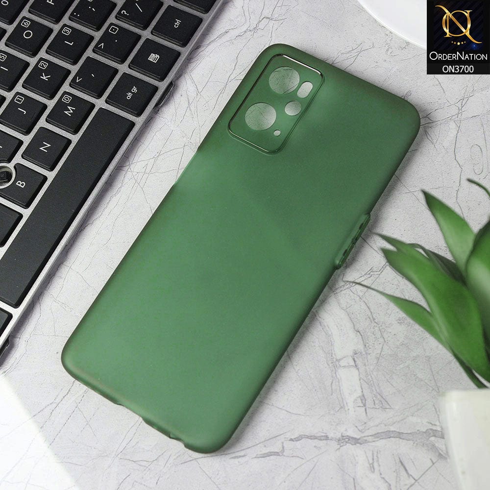 Oppo A76 Cover - Green - New Ultra Thin Paper Shell Round Borders Soft Case