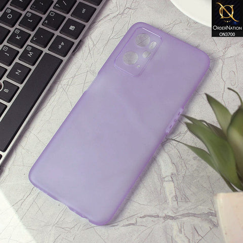 Oppo A76 Cover - Purple - New Ultra Thin Paper Shell Round Borders Soft Case