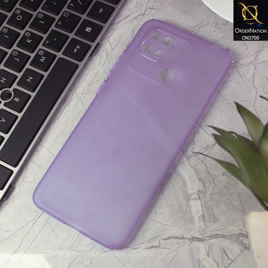 Xiaomi Redmi 10C Cover - Purple - New Ultra Thin Paper Shell Round Borders Soft Case