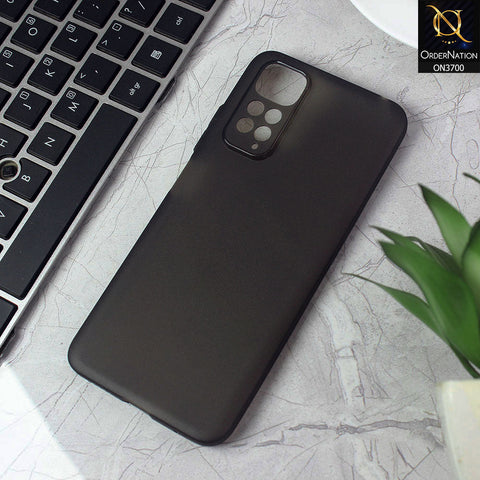 Xiaomi Redmi Note 11S Cover - Black - New Ultra Thin Paper Shell Round Borders Soft Case