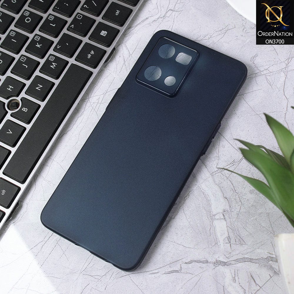 Oppo F21 Pro 4G Cover - Blue - New Ultra Thin Paper Shell Round Borders Soft Case