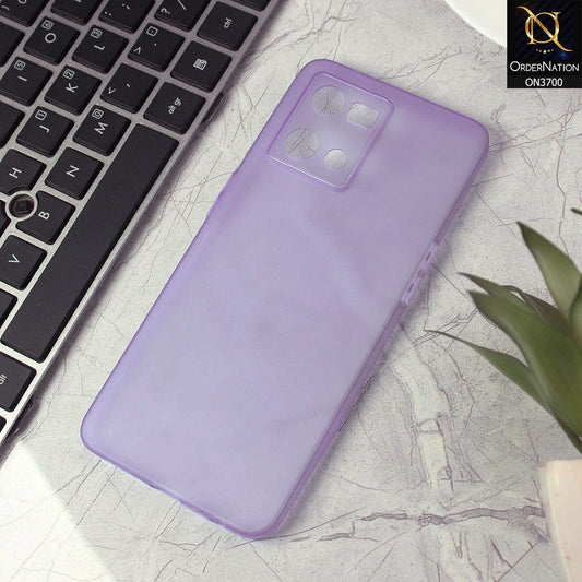 Oppo F21 Pro 4G Cover - Purple - New Ultra Thin Paper Shell Round Borders Soft Case