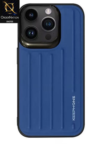 iPhone 14 Pro Max Cover - Dark Blue - Keephone Shockproof Heavy Duty Trunk Series Full Body protective Soft Case