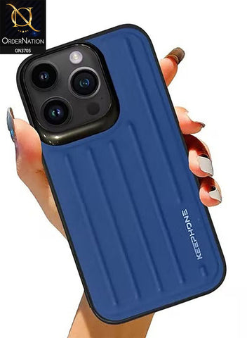 iPhone 14 Pro Max Cover - Dark Blue - Keephone Shockproof Heavy Duty Trunk Series Full Body protective Soft Case