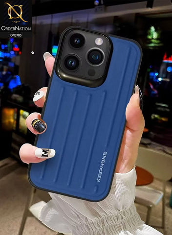 iPhone 14 Pro Max Cover - Dark Blue - Keephone Shockproof Heavy Duty Trunk Series Full Body protective Soft Case