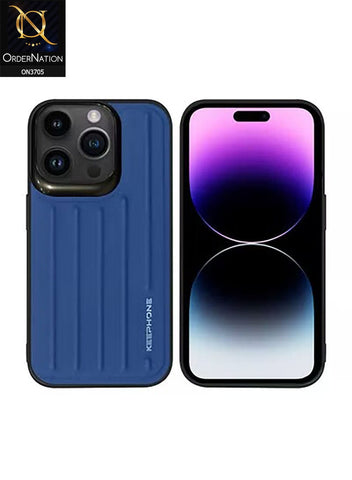 iPhone 14 Pro Max Cover - Dark Blue - Keephone Shockproof Heavy Duty Trunk Series Full Body protective Soft Case