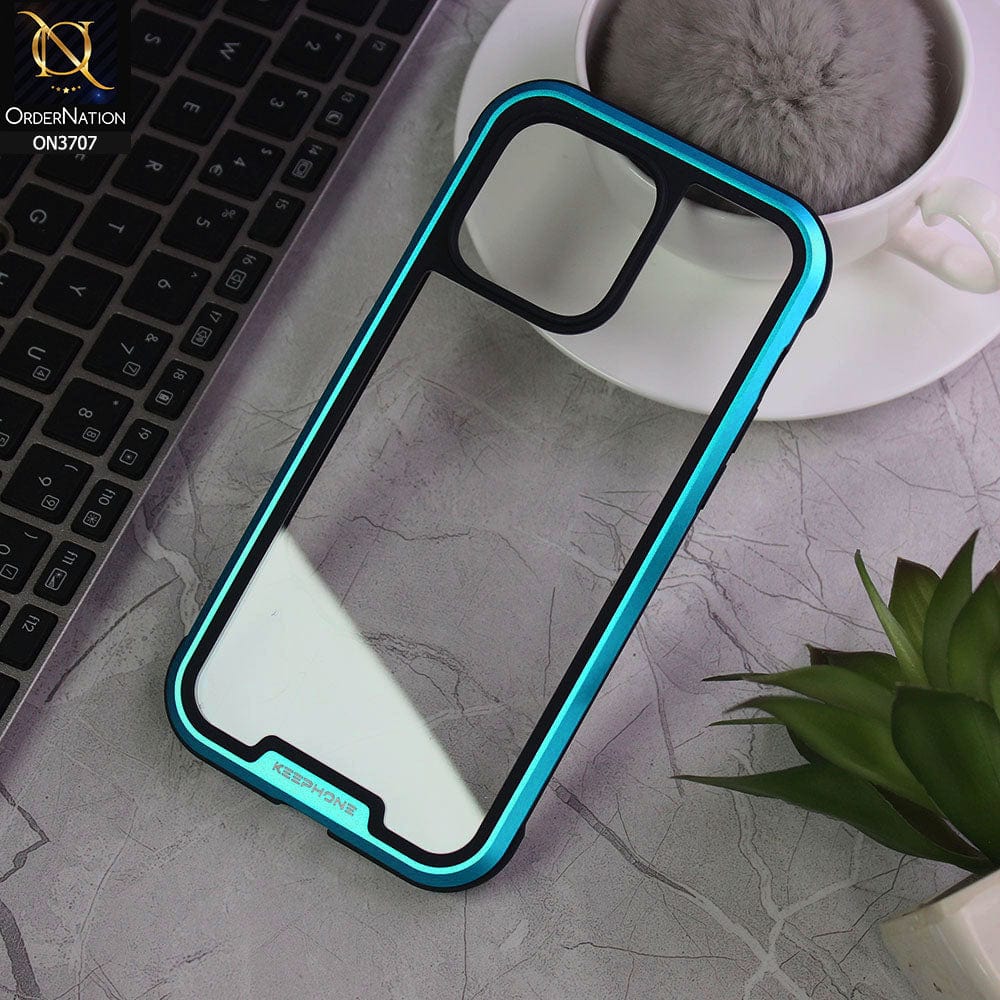 iPhone 14 Pro Max Cover - Cyan - Keephone Magnetic Pro Series magsafe Soft Silicone case