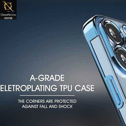 iPhone 14 Pro Max Cover - Sierra blue - Keephone Beauty Series Transparent Soft Silicone Camera Protection Case
