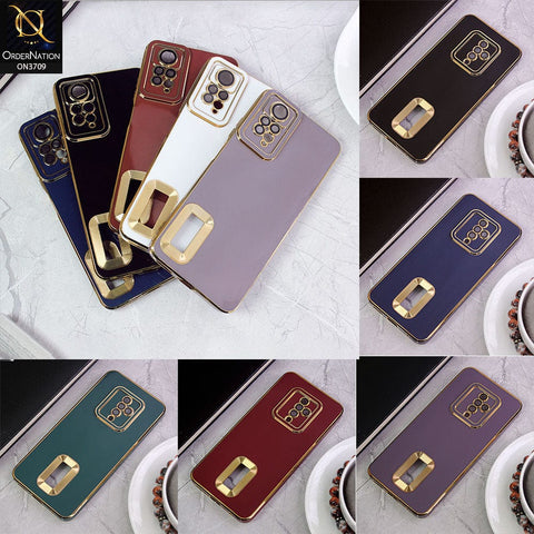Vivo S1 Cover -Purple - All New Electroplating Borders With Logo Hole Camera Protection Soft Silicon Case